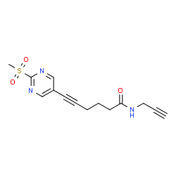 6-(2-(甲基磺酰基)嘧啶-5-基)-N-(丙-2-炔-1-基)己-5-炔酰胺结构式
