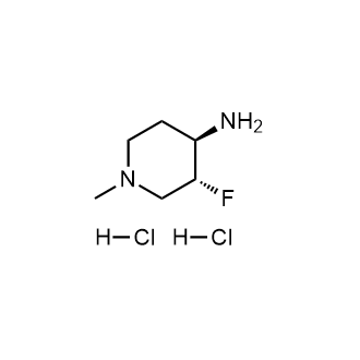 (3R,4R)-3-氟-1-甲基哌啶-4-胺二盐酸盐结构式