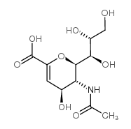 N-乙酰-2,3-二脱氢-2-脱氧神经氨酸结构式