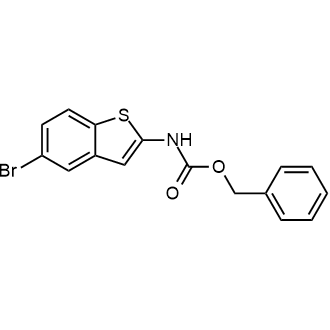 N-(5-溴苯并[b]噻吩-2-基)氨基甲酸苯基甲酯结构式