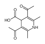 3,5-diacetyl-2,6-dimethyl-1,4-dihydropyridine-4-carboxylic acid结构式