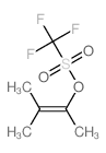 Methanesulfonic acid,1,1,1-trifluoro-, 1,2-dimethyl-1-propen-1-yl ester Structure