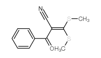 2-苯甲酰基-3,3-二(甲基硫代)丙烯腈结构式