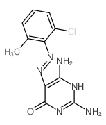 4(3H)-Pyrimidinone,2,6-diamino-5-[2-(2-chloro-6-methylphenyl)diazenyl]- structure