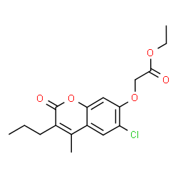 ethyl 2-(6-chloro-4-methyl-2-oxo-3-propylchromen-7-yl)oxyacetate structure