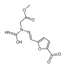methyl 2-[carbamoyl-[(E)-(5-nitrofuran-2-yl)methylideneamino]amino]acetate结构式