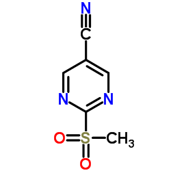 2-(甲基磺酰基)嘧啶-5-甲腈结构式