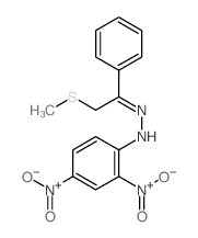 N-[(2-methylsulfanyl-1-phenyl-ethylidene)amino]-2,4-dinitro-aniline结构式