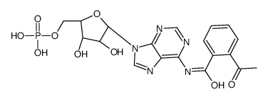 [(2R,3S,4R,5R)-5-[6-[(2-acetylbenzoyl)amino]purin-9-yl]-3,4-dihydroxyoxolan-2-yl]methyl dihydrogen phosphate Structure