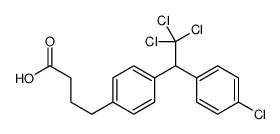 4-[4-[2,2,2-trichloro-1-(4-chlorophenyl)ethyl]phenyl]butanoic acid结构式