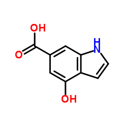 4-Hydroxy-6-indolecarboxylic acid structure