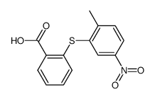 2-((2-methyl-5-nitrophenyl)thio)benzoic acid Structure