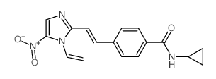 N-cyclopropyl-4-[2-(1-ethenyl-5-nitro-imidazol-2-yl)ethenyl]benzamide Structure
