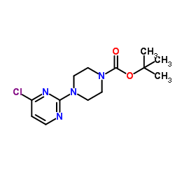 4-(4-氯-嘧啶-2-基)-哌嗪-1-羧酸叔丁酯结构式