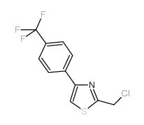2-氯甲基-4-(4-(三氟甲基)苯基)-1,3-噻唑结构式