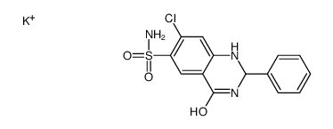 potassium,7-chloro-4-oxo-2-phenyl-2,3-dihydro-1H-quinazoline-6-sulfonamide Structure