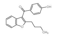 2-丁基-3-(4-羟基苯甲酰基)苯并呋喃结构式