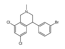 4-(3-溴苯基)-6,8-二氯-2-甲基-1,2,3,4-四氢异喹啉结构式