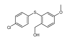 [2-(4-chlorophenyl)sulfanyl-4-methoxyphenyl]methanol结构式