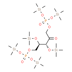3-O,4-O-Bis(trimethylsilyl)-D-erythro-2-pentulose 1,5-bis[phosphoric acid bis(trimethylsilyl)] ester Structure