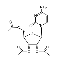 2',3',5'-TRI-O-ACETYLCYTIDINE Structure