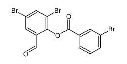 (2,4-dibromo-6-formylphenyl) 3-bromobenzoate结构式
