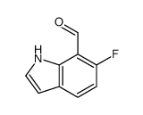 1H-Indole-7-carboxaldehyde,6-fluoro-(9CI) structure