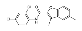 N-(2,4-dichlorophenyl)-3,5-dimethyl-1-benzofuran-2-carboxamide结构式