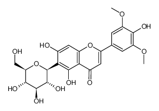 6-(β-D-Glucopyranosyl)-5,7-dihydroxy-2-(4-hydroxy-3,5-dimethoxyphenyl)-4H-1-benzopyran-4-one picture