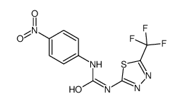 1-(4-nitrophenyl)-3-[5-(trifluoromethyl)-1,3,4-thiadiazol-2-yl]urea结构式