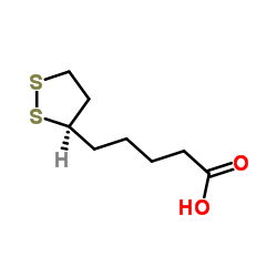 (+)-Thioctic acid structure