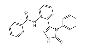 5-(2-benzoylamino-phenyl)-4-phenyl-2,4-dihydro-[1,2,4]triazole-3-thione Structure