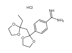 4-(2-((2-ethyl-1,3-dioxolan-2-yl)methyl)-1,3-dioxolan-2-yl)benzimidamide hydrochloride结构式