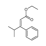 ethyl 4-methyl-3-phenylpent-2-enoate结构式