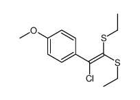 1-[1-chloro-2,2-bis(ethylsulfanyl)ethenyl]-4-methoxybenzene结构式