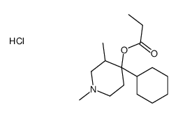 (4-cyclohexyl-1,3-dimethylpiperidin-4-yl) propanoate,hydrochloride Structure