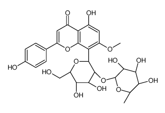 7-O-methylvitexin 2''-O-α-L-rhamnoside结构式