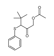 4,4-Dimethyl-2-oxo-3-(phenylsulfanyl)pentyl acetate结构式