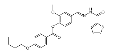 [2-methoxy-4-[(thiophene-2-carbonylhydrazinylidene)methyl]phenyl] 4-butoxybenzoate结构式