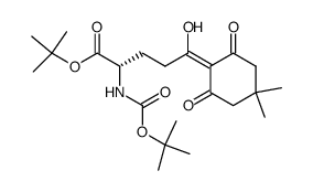 tert-butyl (S)-2-tert-butoxycarbonylamino-5-oxo-5-(4,4-dimethyl-2,6-dioxocyclohex-1-yl)pentanoate结构式