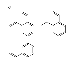 二乙烯基苯、苯乙烯、磺酸化乙烯基乙苯的聚合物钾盐结构式