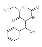 Phenylalanine,N-acetyl-b-hydroxy-,ethyl ester Structure