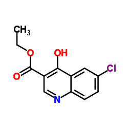 4-羟基-6-氯喹啉-3-羧酸乙酯结构式