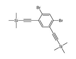 2-[2,4-dibromo-5-(2-trimethylsilylethynyl)phenyl]ethynyl-trimethylsilane Structure