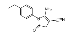 1H-Pyrrole-3-carbonitrile,2-amino-1-(4-ethylphenyl)-4,5-dihydro-5-oxo-(9CI)结构式