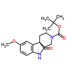 tert-Butyl 5-methoxy-2-oxospiro[indoline-3,4'-piperidine]-1'-carboxylate Structure