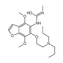 3-[6-[2-(dipropylamino)ethoxy]-4,7-dimethoxy-benzofuran-5-yl]-1-methyl-urea结构式