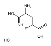 4,5-diamino-2-fluoro-5-oxovaleric acid hydrochloride structure