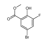 5-溴-3-氟-2-羟基苯甲酸甲酯结构式