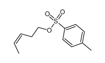 (Z)-pent-3-enyl 4-methylbenzenesulfonate结构式